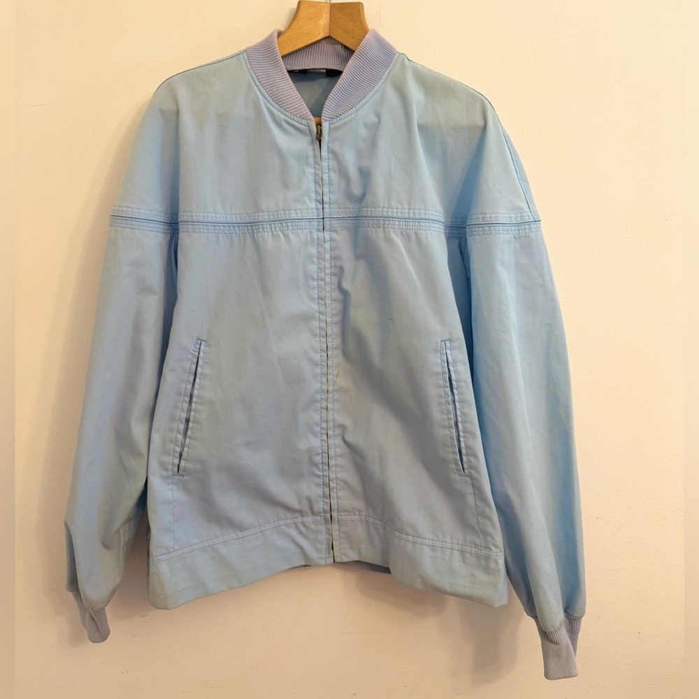 Vintage Sears Sky Blue Light Bomber Jacket - Picture 2 of 7